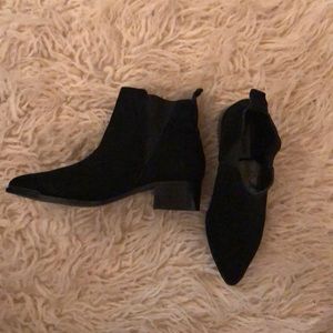 Steven Madden Black Suede Booties